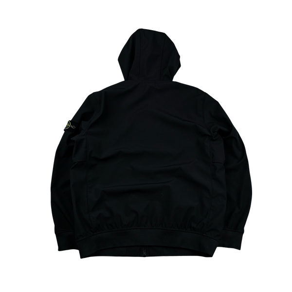 Stone Island Black Soft Shell R E Dye Tech Jacket - XXL