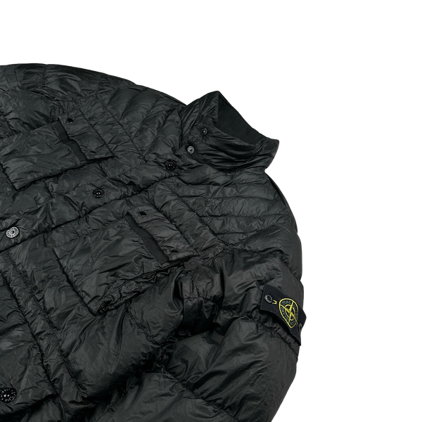 Stone Island Black Garment Dyed Down Puffer Jacket - 3XL
