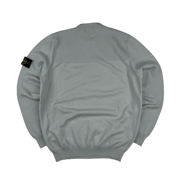 Stone Island Grey Wool Crewneck Jumper - XL