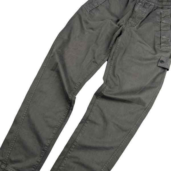 Stone Island 2020 Grey Ghost Cotton Cargo Trousers - Small
