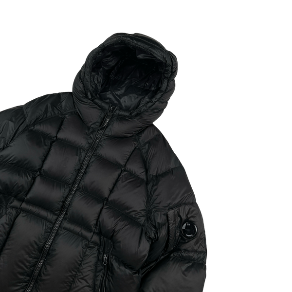 CP Company Black Down Filled DD Shell Lens Viewer Puffer Jacket - Large