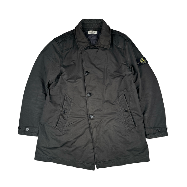 Stone Island 2017 Charcoal Grey David TC Primaloft Lined Long Jacket -3XL