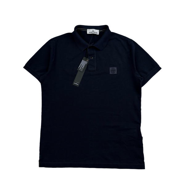 Stone Island 2022 Navy Cotton Polo Shirt - Medium