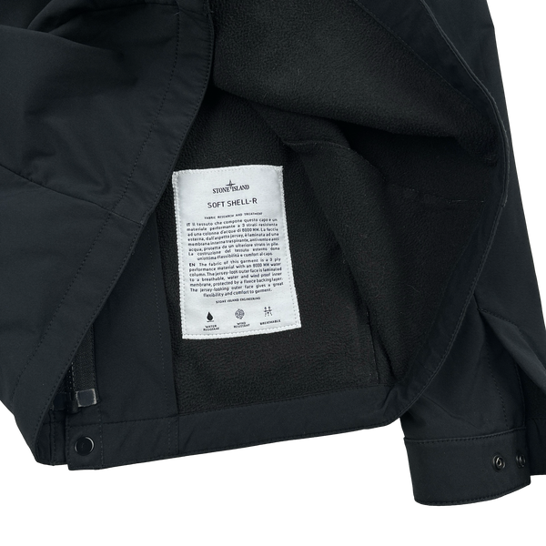 Stone Island 2016 Black Fleece Lined Soft Shell R Jacket - Large