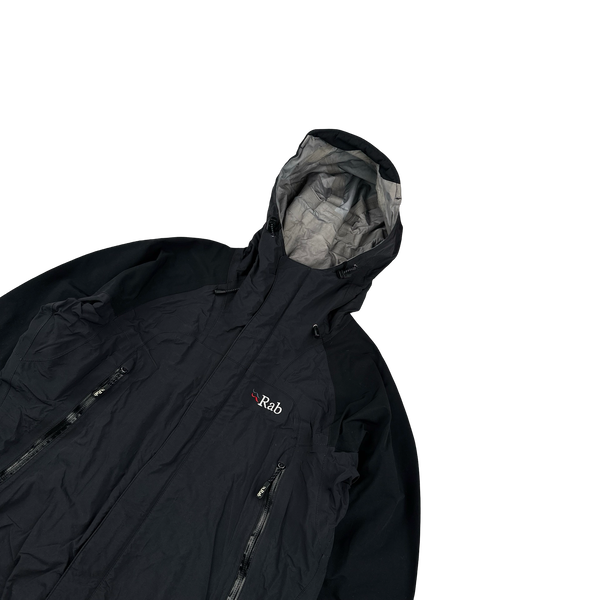 RAB Black Event Zipped Waterproof Rain Jacket - Small