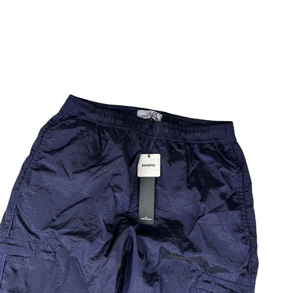 Stone Island 2022 Blue Econyl Nylon Metal Trousers - XXL