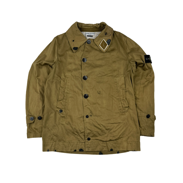 Stone Island 2001 Brown Raso Gommato Jacket - Small – Mat's Island