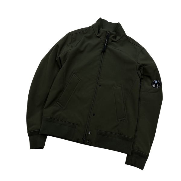CP Company Green Soft Shell Bomber Jacket - Small