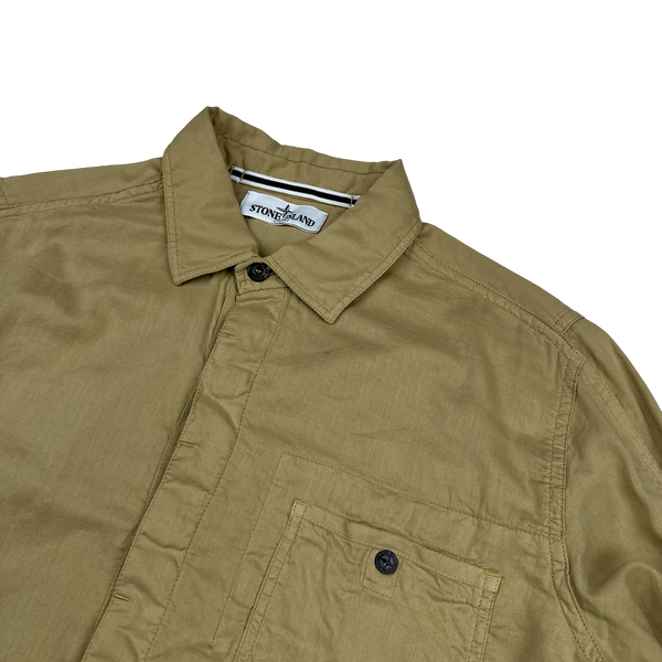 Stone Island 2012 Yellow Linen Lightweight Shirt - Large
