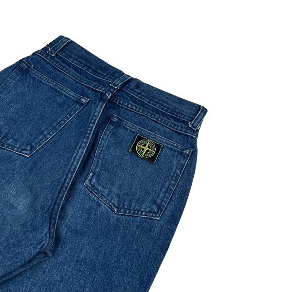 Stone Island 90's Vintage Green Edge Denim Jeans - 24"