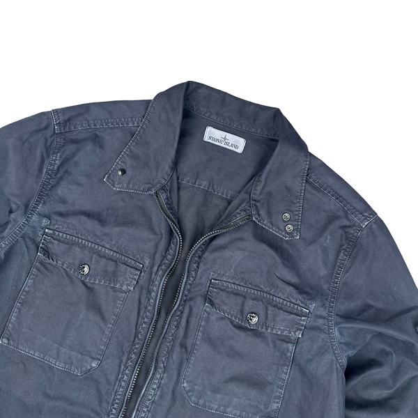 Stone Island 2015 Navy Thick Cotton Overshirt - XXL