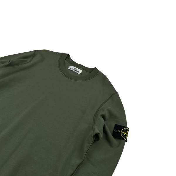 Stone Island 2020 Olive Green Crewneck Sweatshirt - Medium