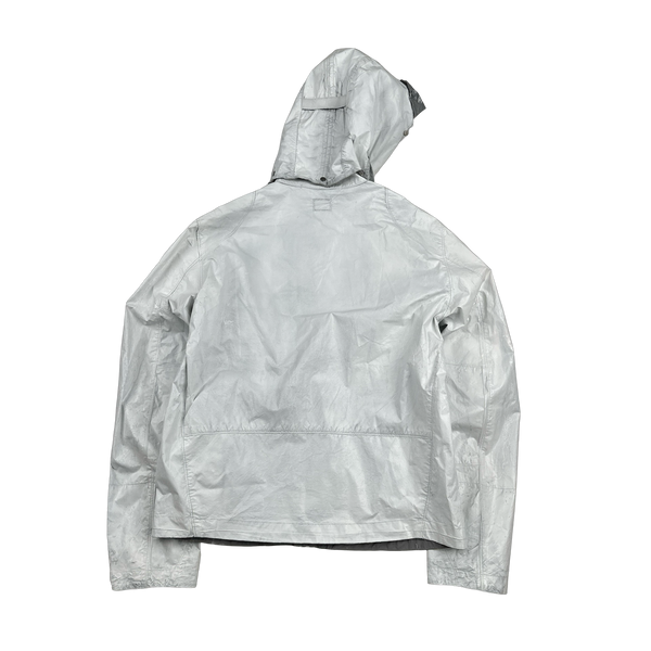 CP Company 2008 RARE White Hand Painted Mille Miglia Goggle Jacket - Large
