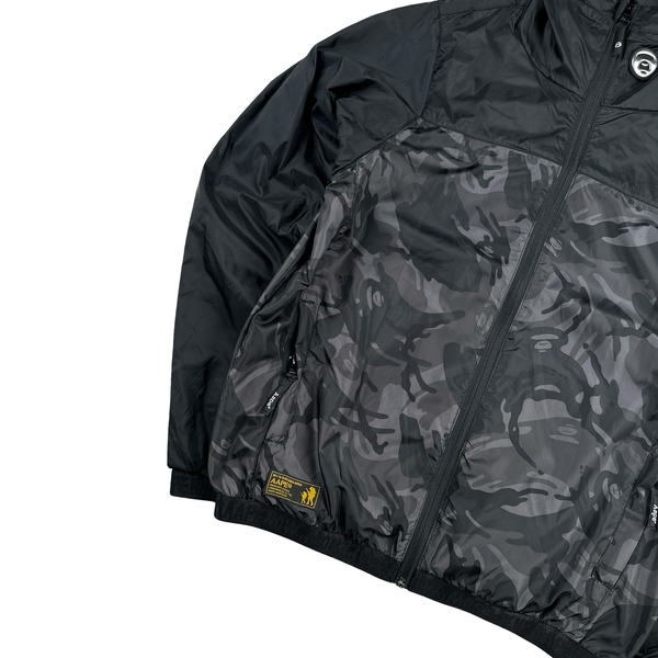 BAPE Camo Lightweight Arm Spellout Hooded Track Jacket - Small