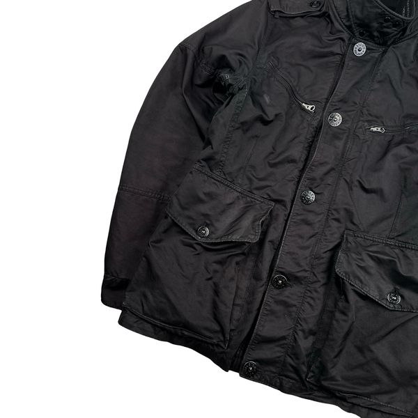 Stone Island Washed Black 2009 David TC Field Jacket - Medium