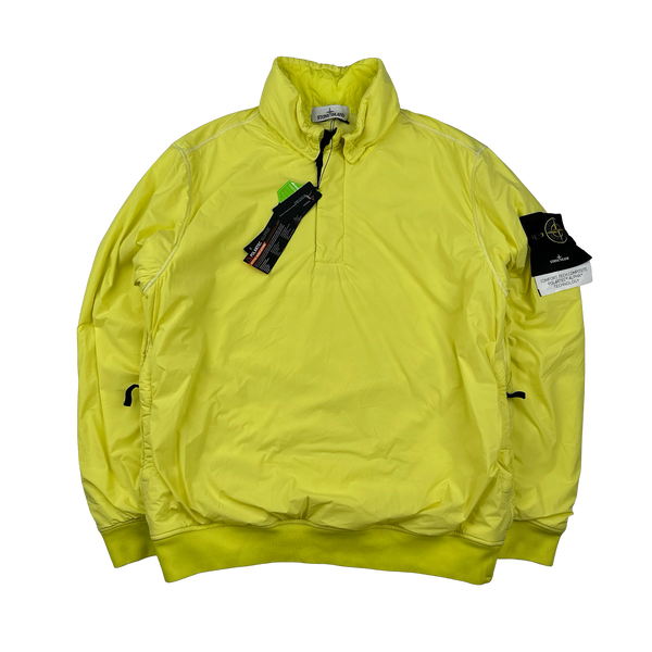 Stone Island 2022 Neon Yellow Comfort Tech Composite Polartec Pullover - Large