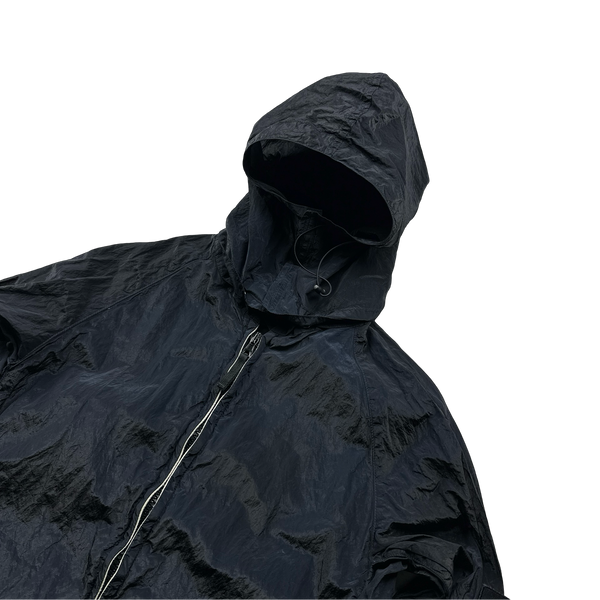 Stone Island 2007 Nylon Metal Navy Hooded Shimmer Jacket - Large