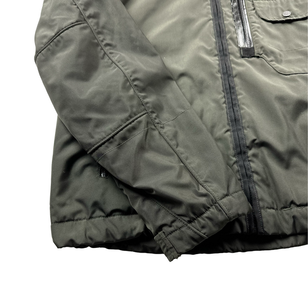 CP Company Dark Green Multi Pocket Nylon Wool Lined Goggle Jacket - XL