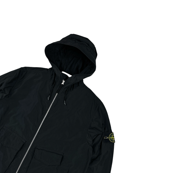 Stone Island 2021 Black Micro Reps Parka Jacket - Large
