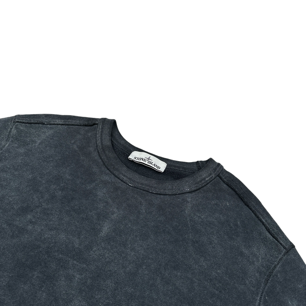 Stone Island 2018 Black Frost Crewneck Sweatshirt - Large