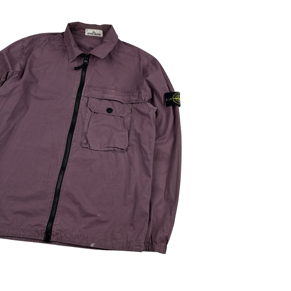 Stone Island 2020 Purple Zipped Overshirt - Large