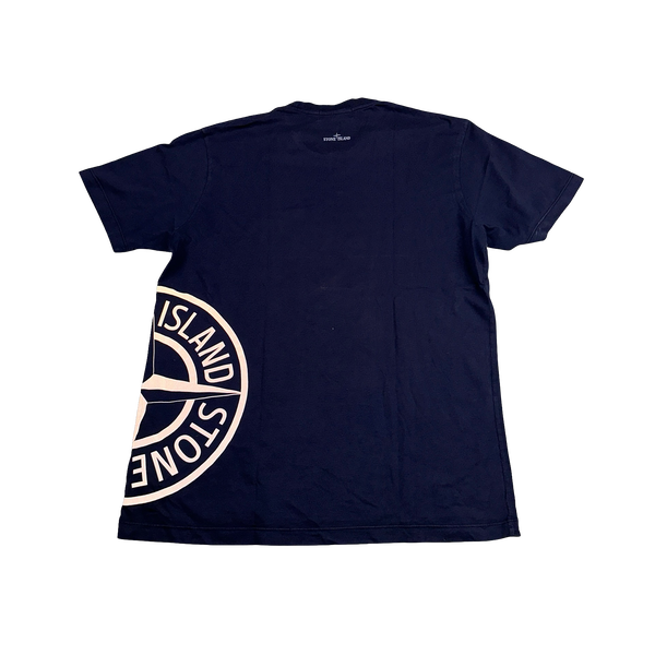 Stone Island 2013 Navy Reflective Compass Cotton T Shirt - XL