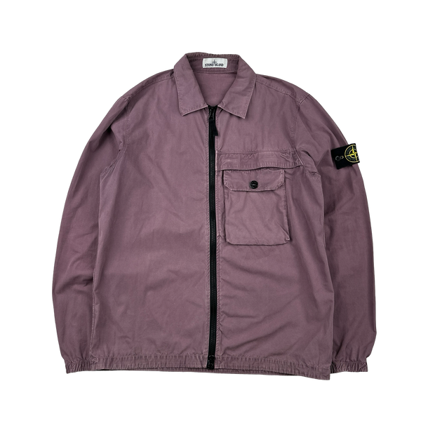 Stone Island 2020 Purple Zipped Overshirt - Large