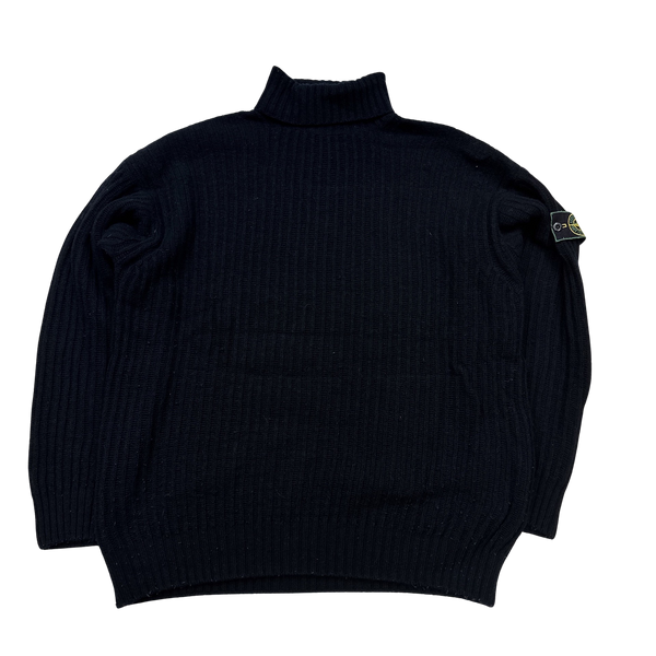 Stone Island Vintage Early 90's Pullover Wool Jumper - XXL