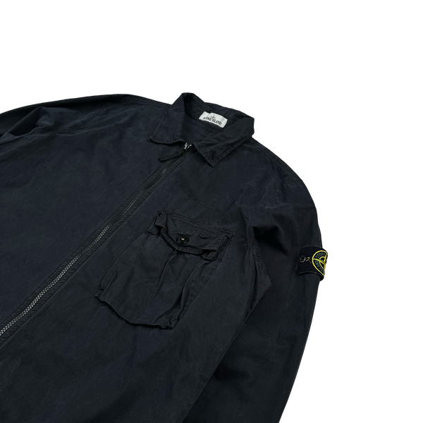 Stone Island 2020 Black Cotton Overshirt - XL