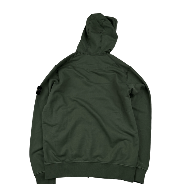 Stone Island 2024 Green Zipped Hoodie - Large
