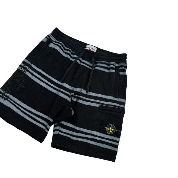 Stone Island x Supreme 2020 Striped Spellout Cotton Shorts - Small