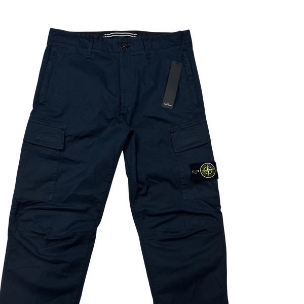 Stone Island 2021 Navy RE Cargo Trousers -31"