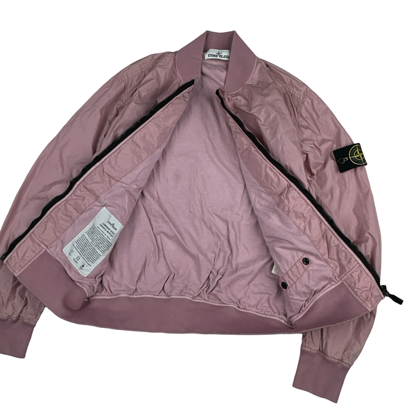 Stone Island 2017 Pink Garment Dyed Crinkle Reps Jacket - Medium
