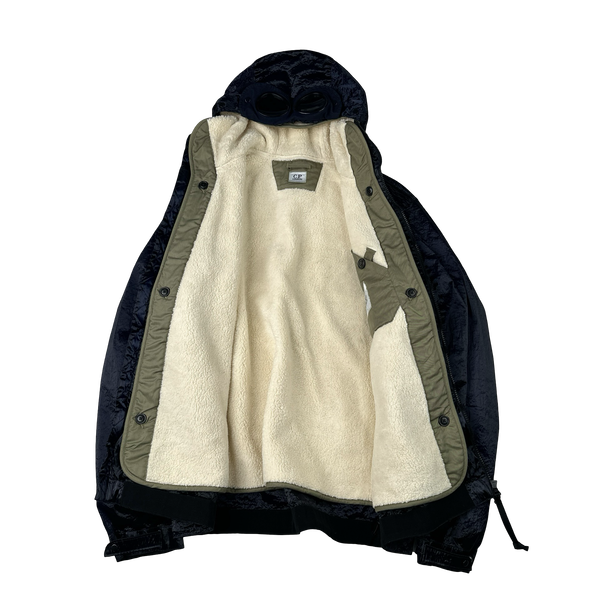 CP Company Navy Kan D Sherling Lined Goggle Jacket - XL