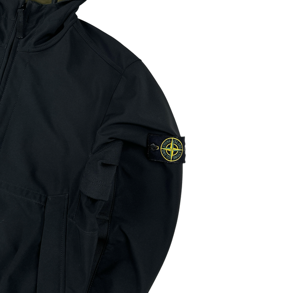 Stone Island 2013 Navy Khaki Lining Soft Shell R Jacket - XL