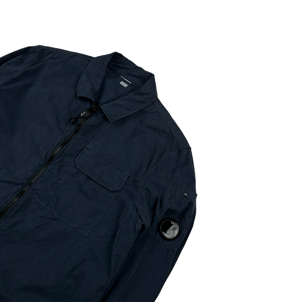 CP Company Navy Lens View Button Up Overshirt - Medium