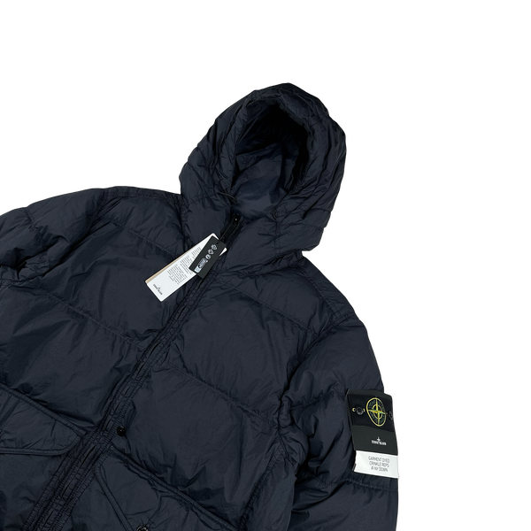 Stone Island 2024 Navy Crinkle R-NY Down Puffer Jacket - XL, XXL