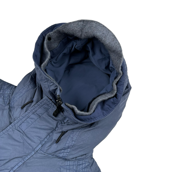 Stone Island 2022 Blue Garment Dyed Crinkle Reps R-NY Down TC Puffer - Small
