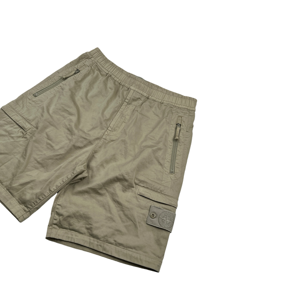 Stone Island 2021 Tan Ghost Comfort Fit Shorts - 32"