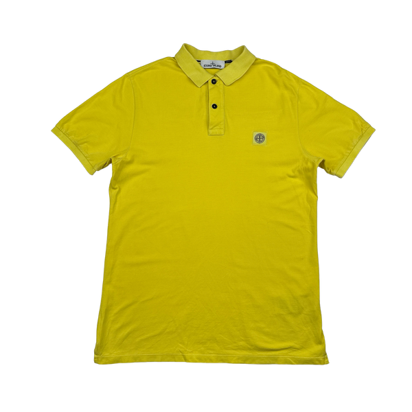 Stone Island 2016 Yellow Slim Fit Polo Shirt - XXL