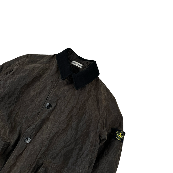 Stone Island 2002 Brown Monofilament Duel Layer Mesh Jacket - Large