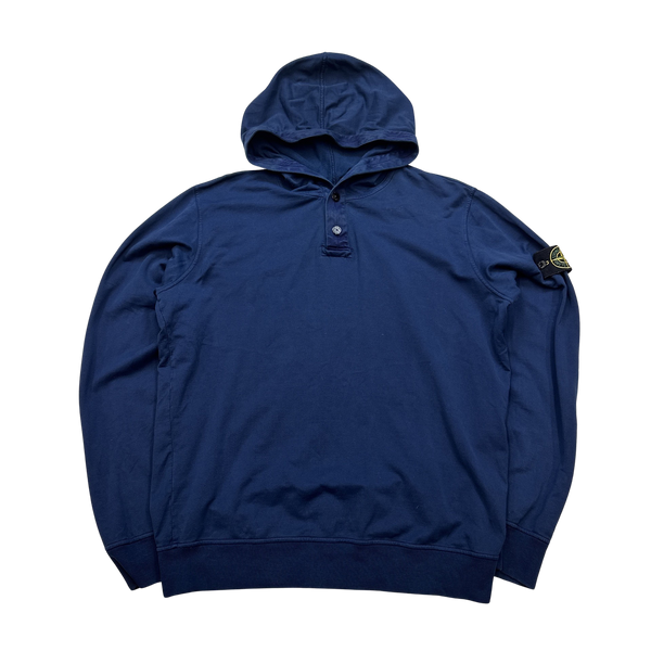 Stone Island 2013 Blue Cotton Pullover Hoodie - XL