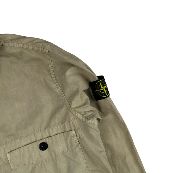 Stone Island 2021 Beige Cotton Overshirt - Small
