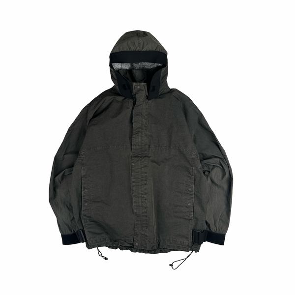 Nemen Grey Nylon Hooded Lightweight Jacket - Large
