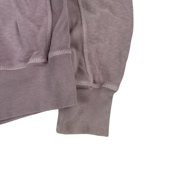 Stone Island 2017 Pink Zip Up Cotton Hoodie -Small