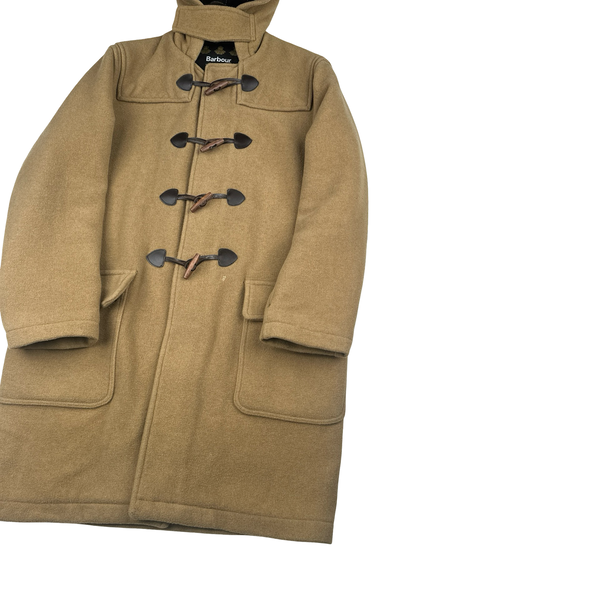 Barbour Cashmere Blend Tartan Lined Duffle Coat - Medium