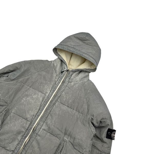 Stone Island AW2000 Hooded Silver Pure Metal Shell - Medium