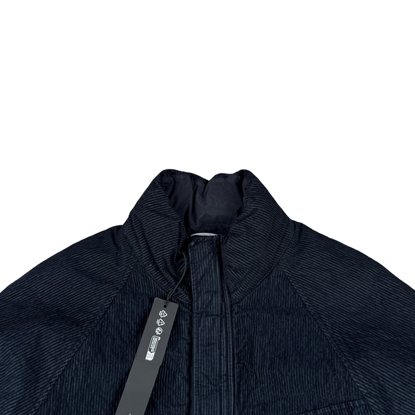 Stone Island 2025 Navy Wrinkled Corduroy 500 TC Quilted Jacket - Large