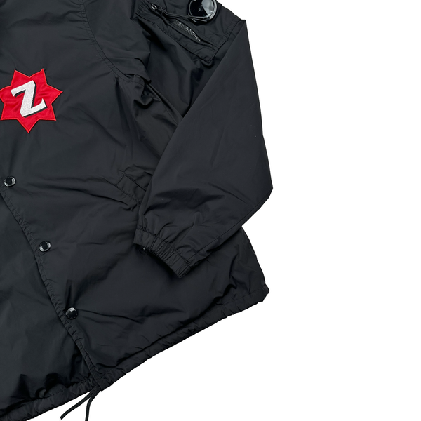 CP Company X GFoot Black Buttoned Lightweight Graphic Lining Z Spellout Lens Viewer Jacket - XL