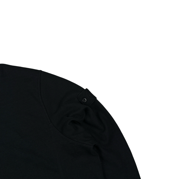 Stone Island 2023  Black Ghost Piece Cotton Long Sleeve Polo jumper - 3XL